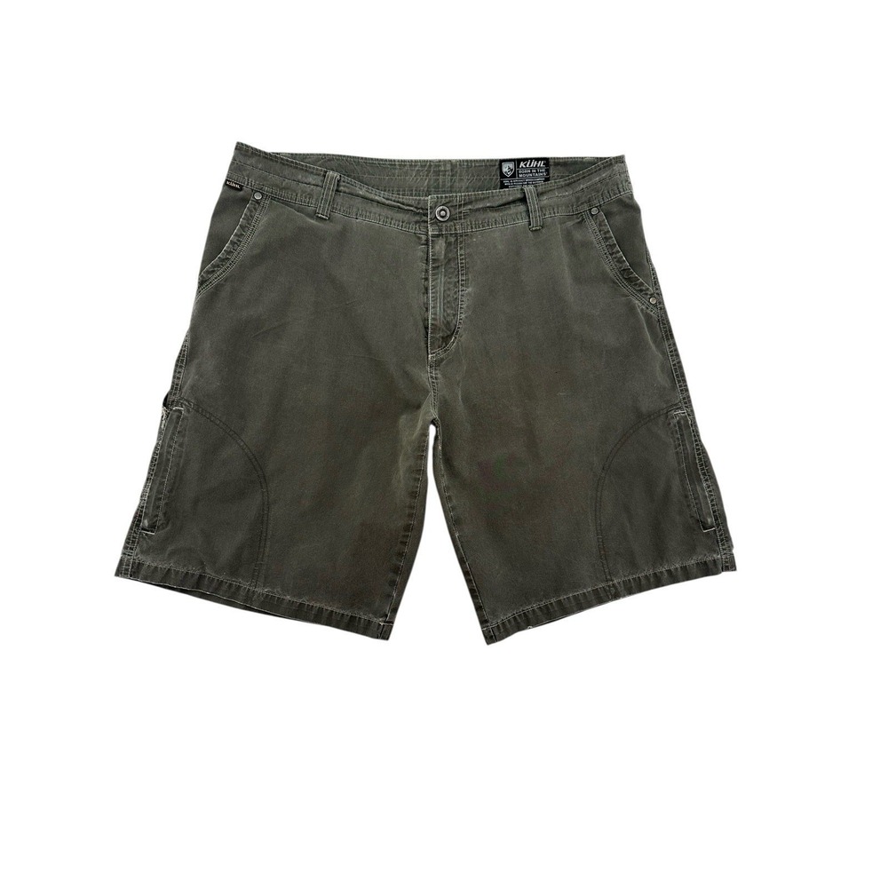 Kuhl Vintage Patina Dye Cargo Shorts Gray Hiking Outdoor Utility Mens Size 40
